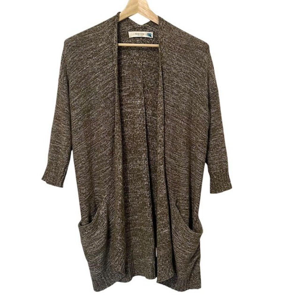 Anthropologie Sparrow Green Knit Lightweight Open‎ Front Cardigan Sweater M